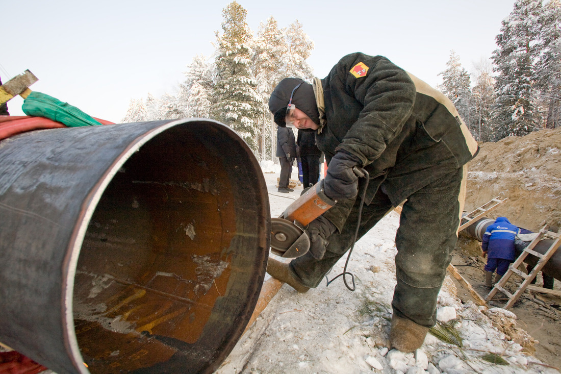 Зимой газовики приступают в ремонту линейной части магистрального газопровода