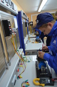 Учебная лаборатория электротехники оснащена современными стендами для    выполнения электромонтажных работ. Каждый стенд укомплектован электромонтажным инструментом, измерительными приборами, электрическими аппаратами и установочными элементами.