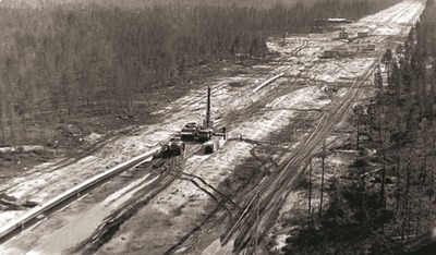 «Дорога, а в дороге газ…» — строительство магистрального газопровода в окрестностях КС-1